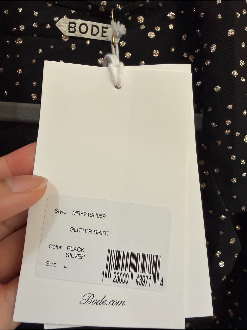 BNWT BODE Glitter Shirt Large - Picture 7 of 10